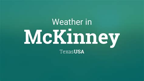 Weather for McKinney, Texas, USA