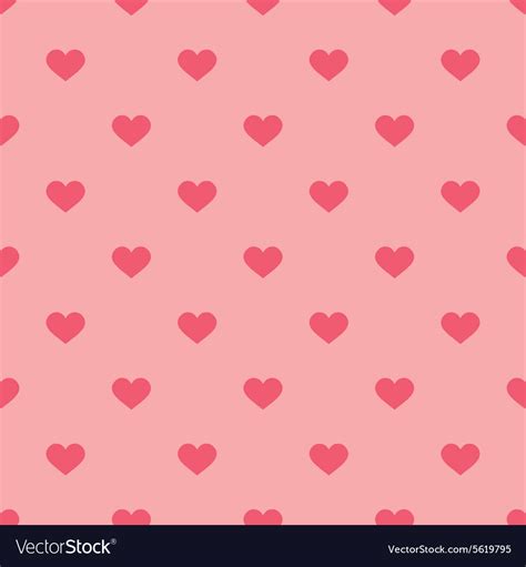 Tile pastel pattern with hearts on pink background