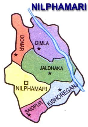 Nilphamari District: Nilphamari District Map