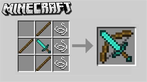 Bow And Arrow Minecraft Recipe