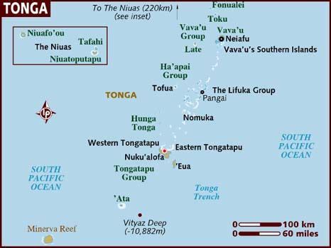 Future travel destination South Pacific, Pacific Ocean, Tonga Island ...