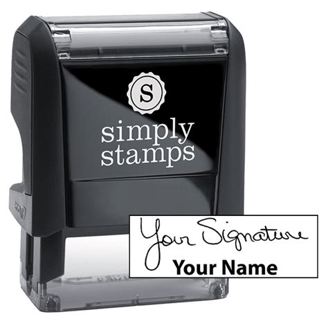 Small Signature Stamp - Name at Bottom - 1/2" x 1 1/2" - Simply Stamps