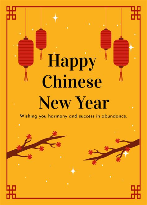 Free Happy Chinese New Year Wishes Template - Edit Online & Download | Template.net