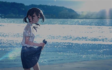 Anime Girl Beach 4k Wallpaper,HD Anime Wallpapers,4k Wallpapers,Images,Backgrounds,Photos and ...