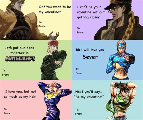 Valentine cards for your Funny Valentine | /r/ShitPostCrusaders/ | JoJo ...