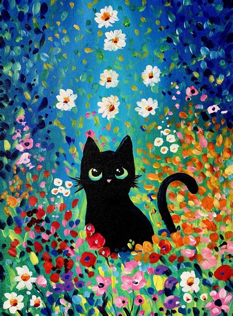 Magic Garden Cat Step-by-Step Painting | wendyanderson.art