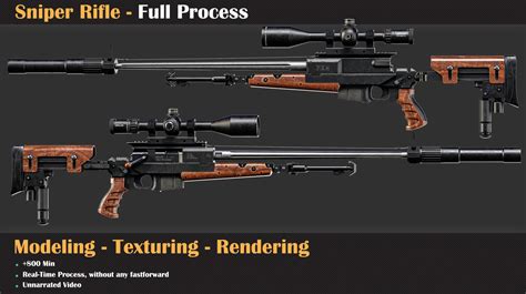 ArtStation - Sniper Rifle - Tutorial Full Process | Tutorials