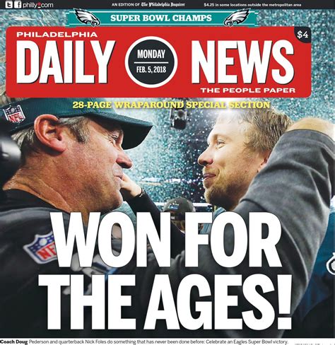 Super Bowl 2018: Philadelphia Inquirer, Daily News front pages depict Eagles' win over Patriots