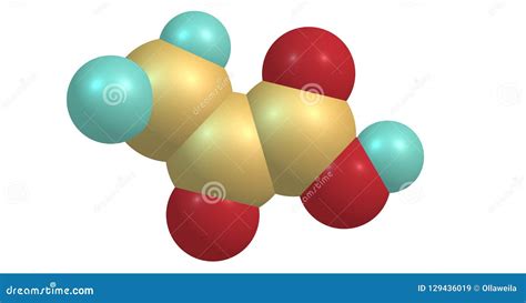 Pyruvic Acid Molecular Structure Isolated on White Stock Illustration - Illustration of cellular ...