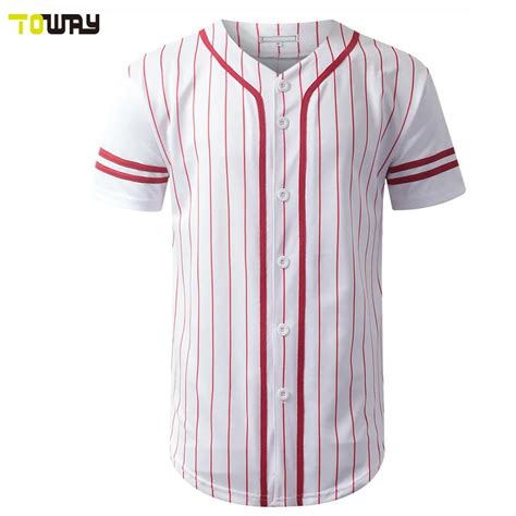 Custom 100% polyester pinstripe baseball jersey wholesale-in Baseball Jerseys from Sports ...