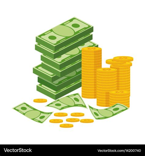 Stack of money Royalty Free Vector Image - VectorStock