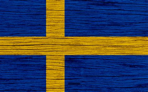 Download wallpapers Flag of Sweden, 4k, Europe, wooden texture, Swedish ...