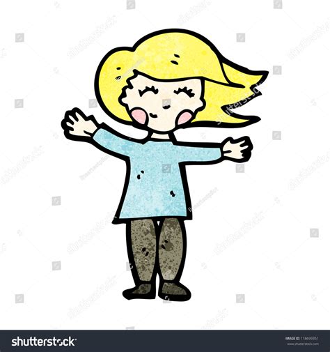 Cartoon Girl Hair Blowing Wind Stock Vector (Royalty Free) 118699351 ...