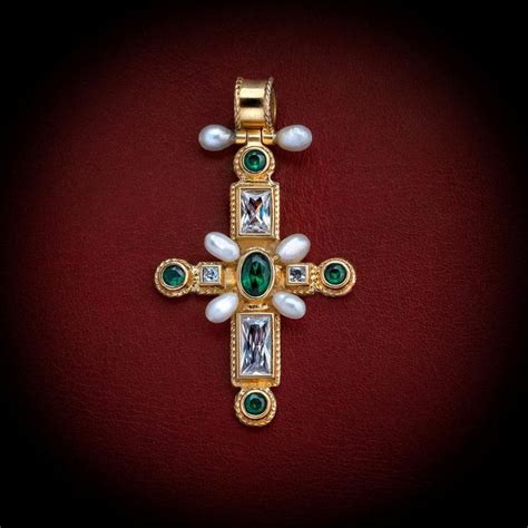 Byzantine Cross, Gold Plated Cross Necklace, Silver Jewelry, Gift for ...