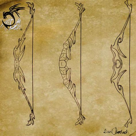 Recurve bow design sketches by DragonLoreStudios on DeviantArt