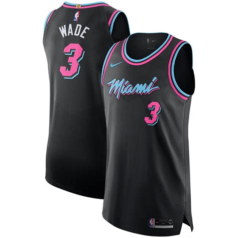 Nike Dwyane Wade Miami Heat Black 2018/19 Authentic Jersey - City Edition