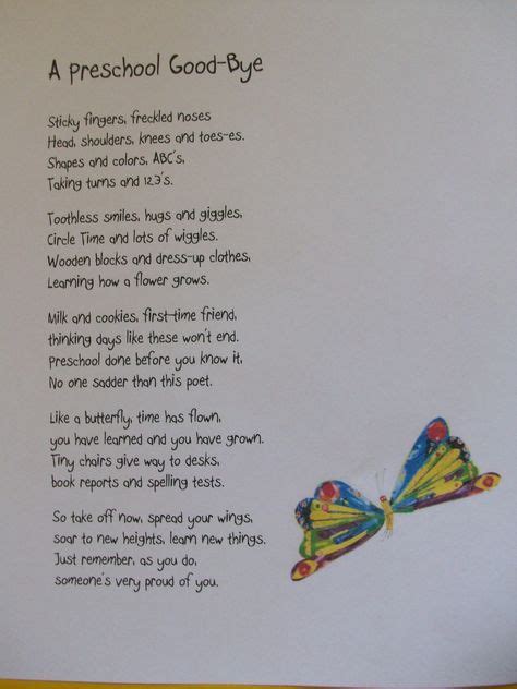 Preschool Poem--End of year awww perfect graduation speech for my kiddies.