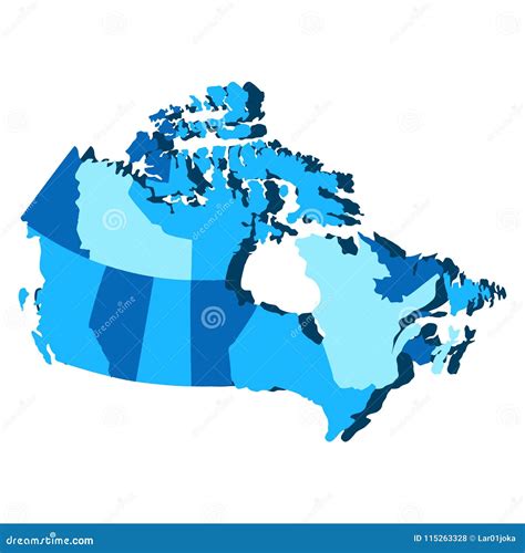 Political map of Canada stock vector. Illustration of flat - 115263328