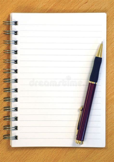 Notepad and Pen. Blank notepad with pen on a wooden table , #Sponsored ...