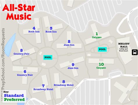 All-Star Music Resort Maps - WDW Prep School