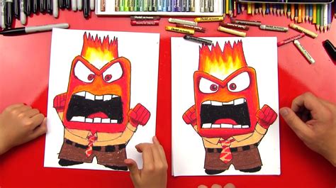 How To Draw Anger From Inside Out - Art For Kids Hub