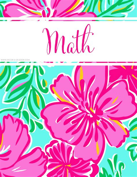 FREE College Class Printables : Lilly Inspired Personalized Binder ...