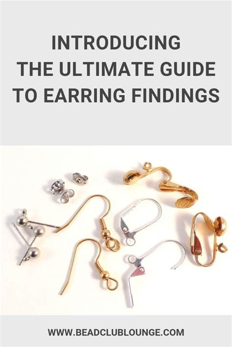 Introducing the helpful guide to earring findings – Artofit