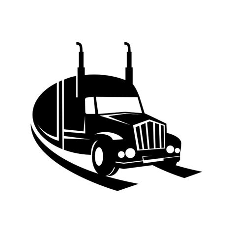 Trucking PNG Transport Logistics Black Abstract Truck Silhouette Vector ...