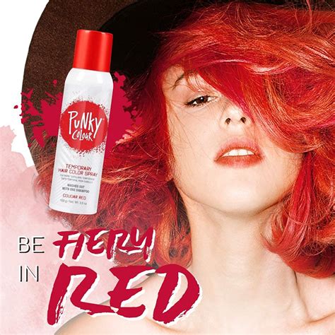 Punky Temporary Hair Color Spray, Cougar Red, Non-Damaging Spray-On ...