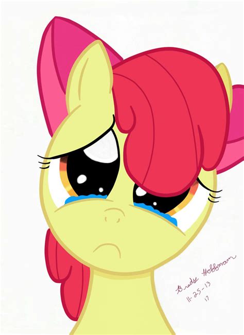 Sad Apple Bloom colored by TurboWind -- Fur Affinity [dot] net