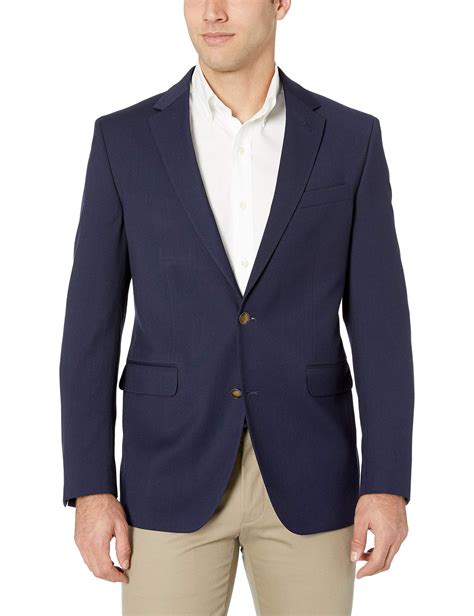 Mens Sport Coat Navy Two-Button Classic Fit 42 - Walmart.com