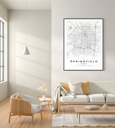 Springfield Map, Missouri, MO City Map With High Details Instant ...