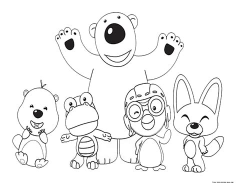 Printable Pororo the Little Penguin and Friends coloring pagesFree Kids ...