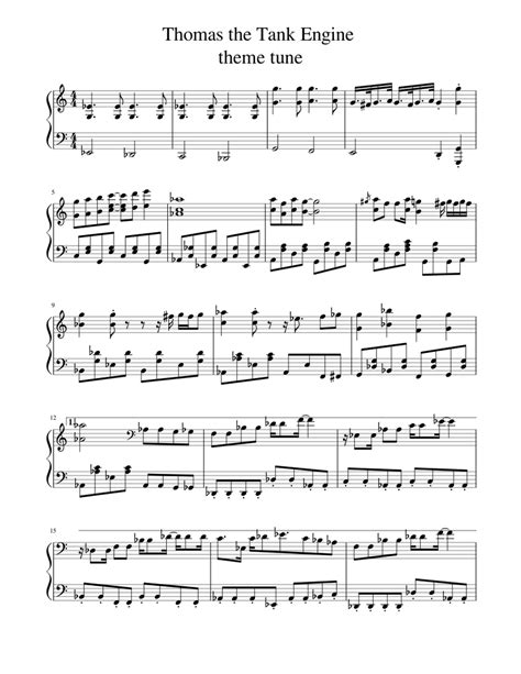 Thomas the Tank Engine theme tune Sheet music for Piano | Download free in PDF or MIDI ...