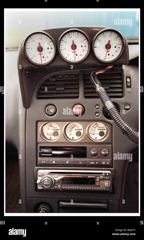 Nissan Skyline GTR car April 2000 interior Stock Photo - Alamy