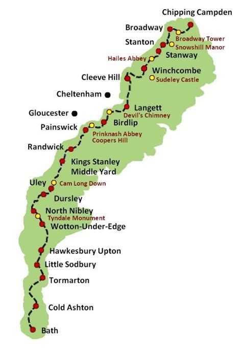 Itinerary Cotswold Way - Walking the Cotswold Way