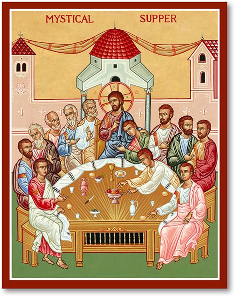 Great Feast Icons: Vertical Mystical Supper Icon | Monastery Icons