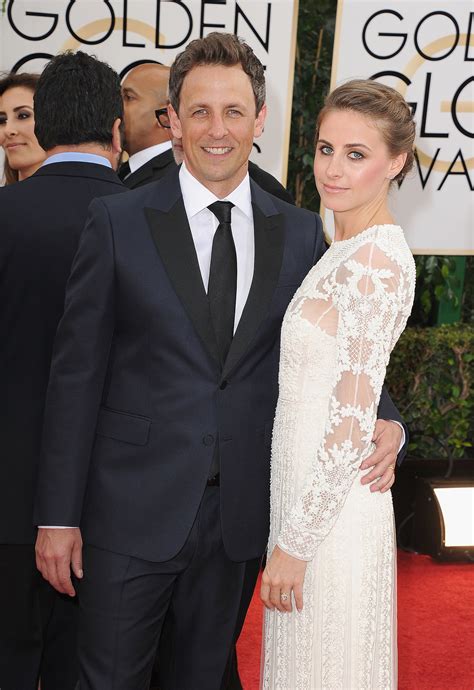 Seth Meyers attended the Golden Globes with his wife, Alexi Ashe. | It's Date Night at the ...