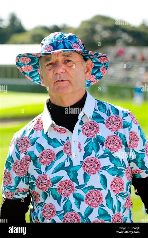 Actor and comedian Bill Murray sporting a colorful floral outfit during ...