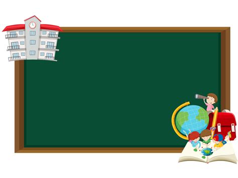 School Border Backgrounds | Border & Frames, Green Templates | Free PPT ...