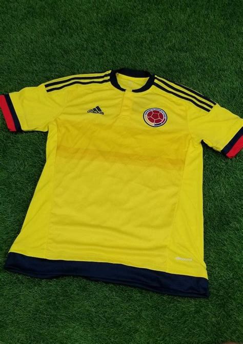 Adidas Colombia Soccer Jersey M62788 Home Yellow 2015 Mens Medium ...