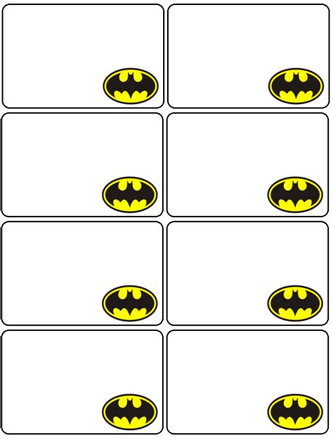 Batman name tags free printable – Artofit