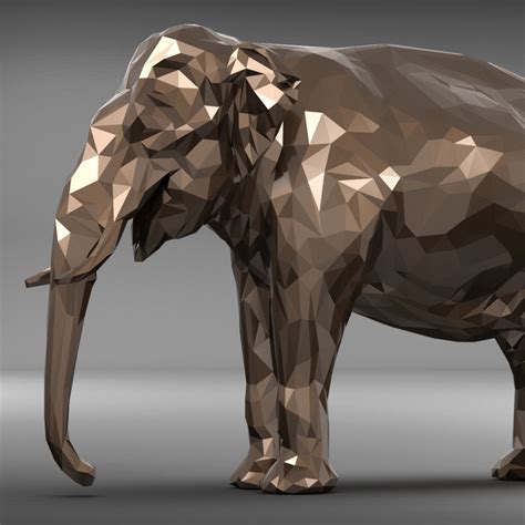 Elephant polygonal 3D model - TurboSquid 1263297