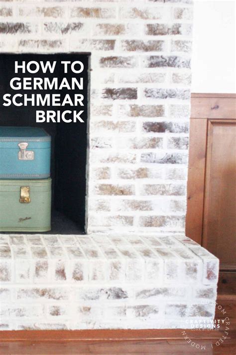 How to German Schmear Brick (Mortar Wash Fireplace Makeover) – Craftivity Designs