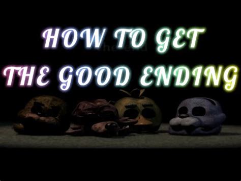 HOW to GET the FNAF 3 GOOD ENDING - YouTube