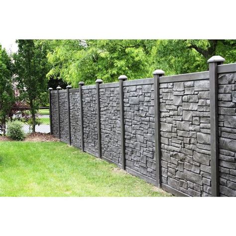 SimTek 6 ft. H x 6 ft. W EcoStone Dark Brown Composite Fence Panel - Modern Design | Backyard ...