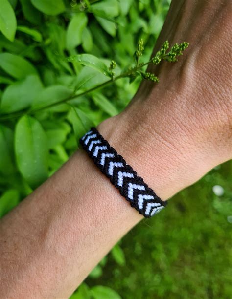 Black and white friendship bracelets bracelets for you and | Etsy