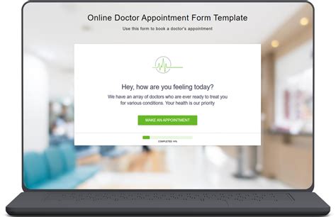 Doctor appointment form template