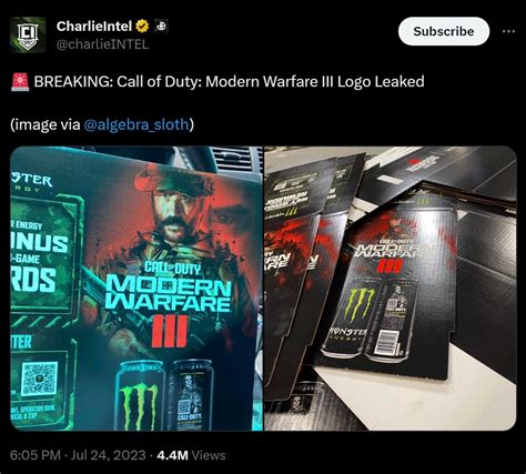 Modern Warfare 3 logo leaks via energy drink promo - Gaming News