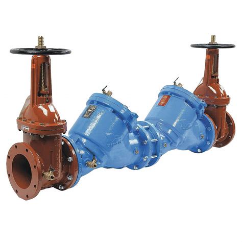 WATTS, Std Configuration, Cast Iron, Reduced Pressure Zone Backflow Preventer - 26X123|6 LF909 ...